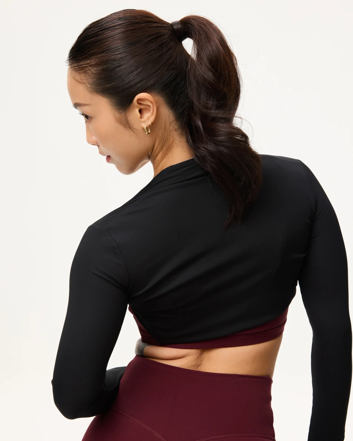 [AA x Eugena] Crop Bolero (Rib) in Black Sesame - Image 3