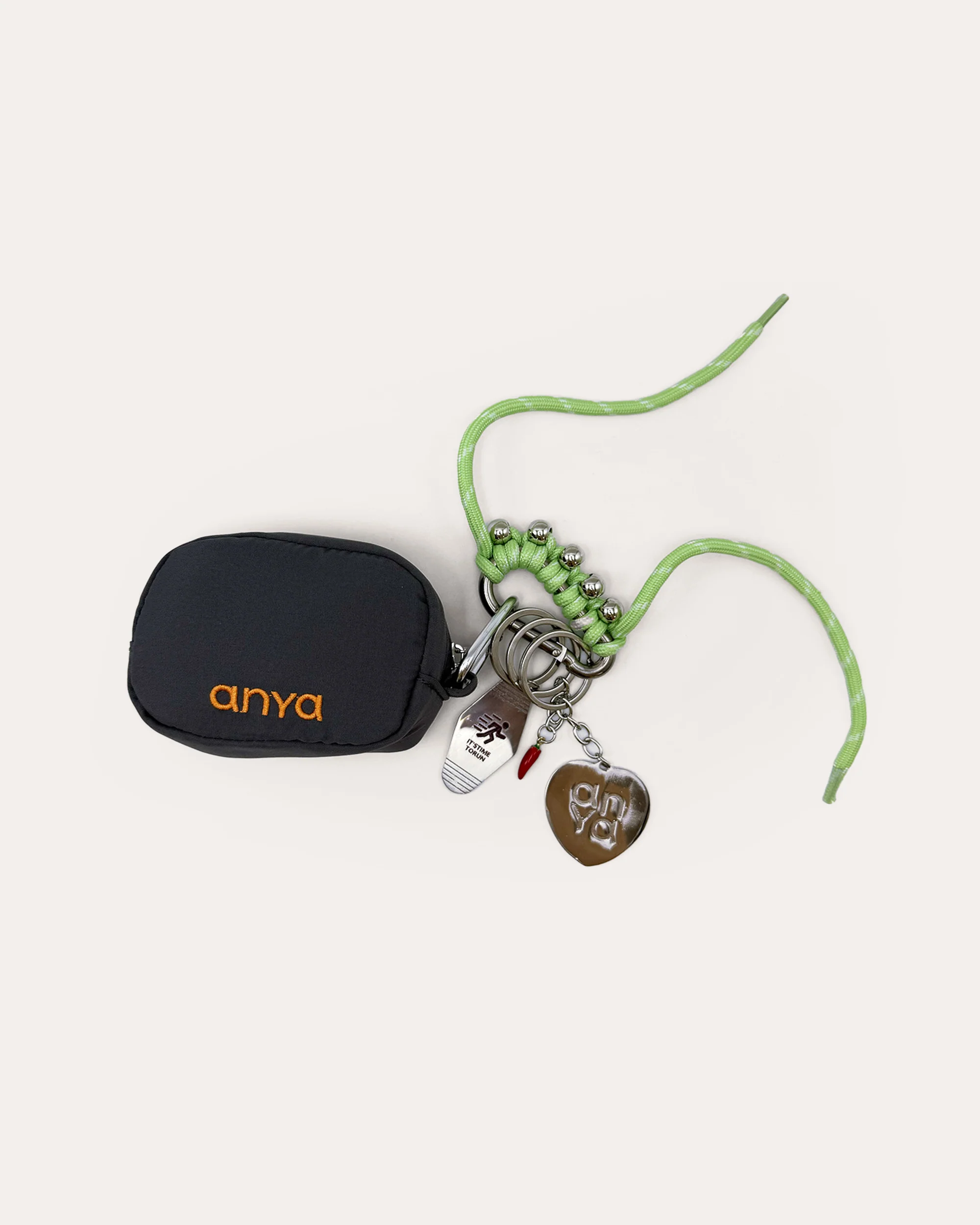 Anya Pouch Keychain Set in Lime