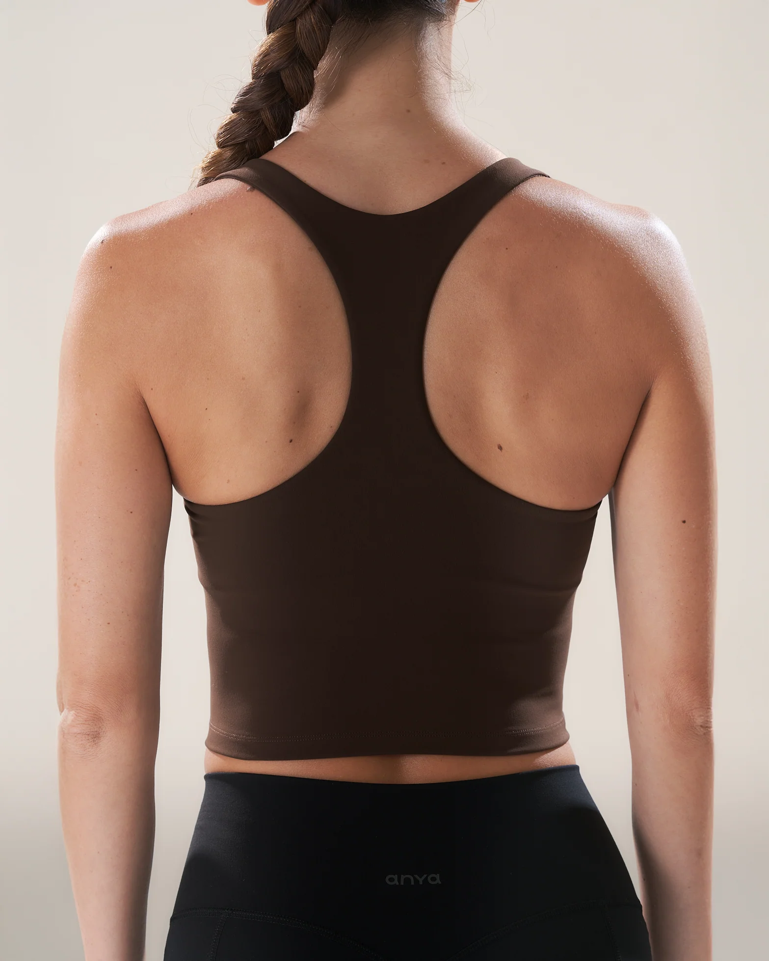 Boxy Longline Bra in Walnut - Image 2