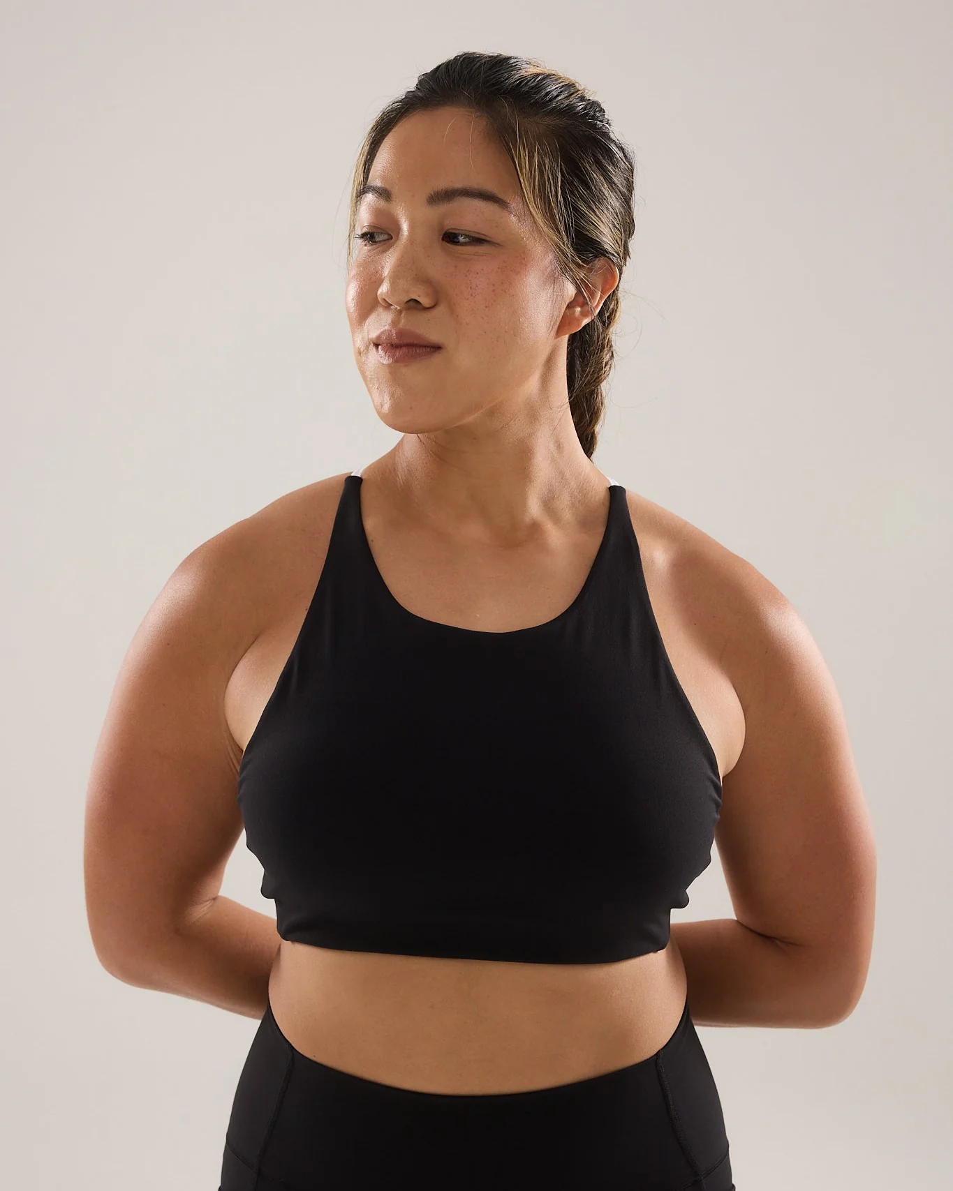 Crown Bra (Contrast) in Black Sesame