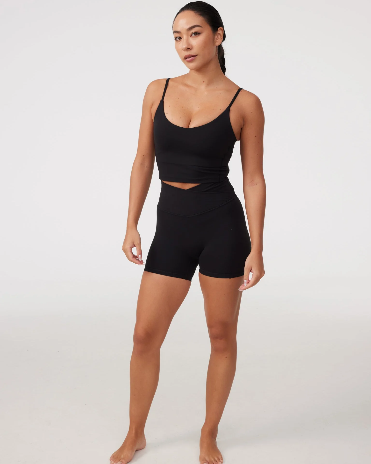 V Cami Bra in Black Sesame - Image 3