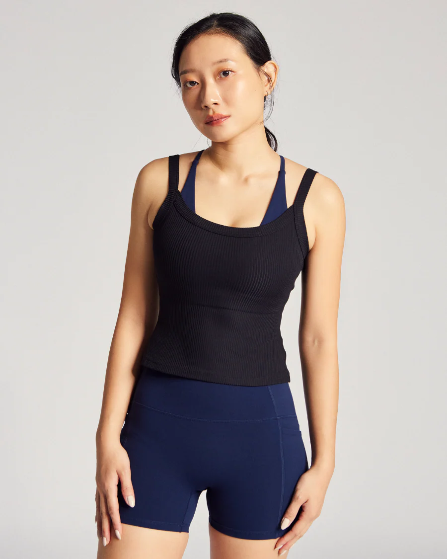 Freeform Tank (Rib) in Black Sesame - Image 4