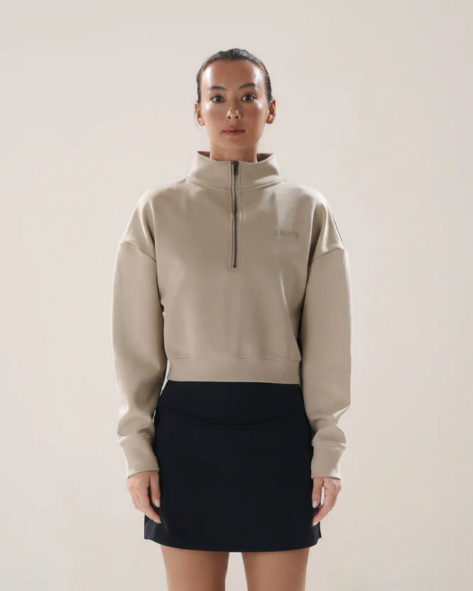Half Zip in Oat - Image 2
