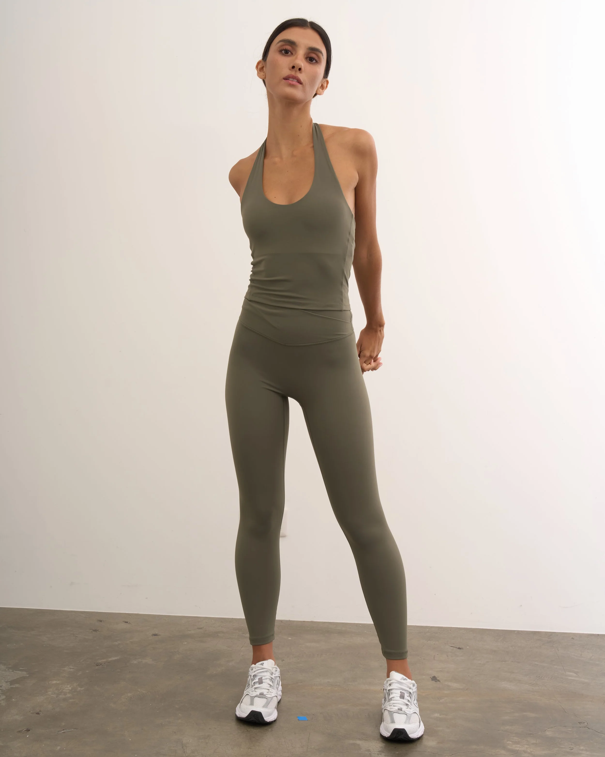 Halter Longline Bra in Avocado - Image 5