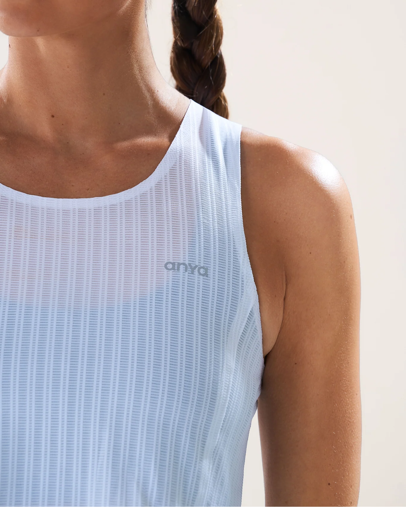 Race Crop Tank in Yoghurt - Image 4