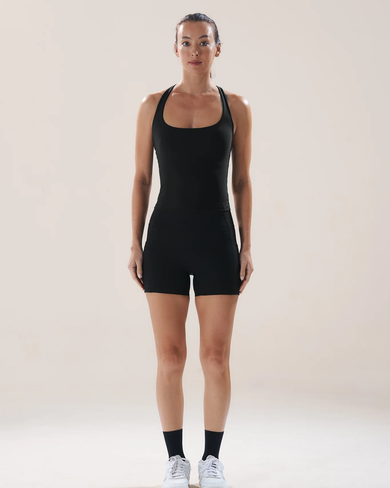 Scoop Longline Bra in Black Sesame - Image 3