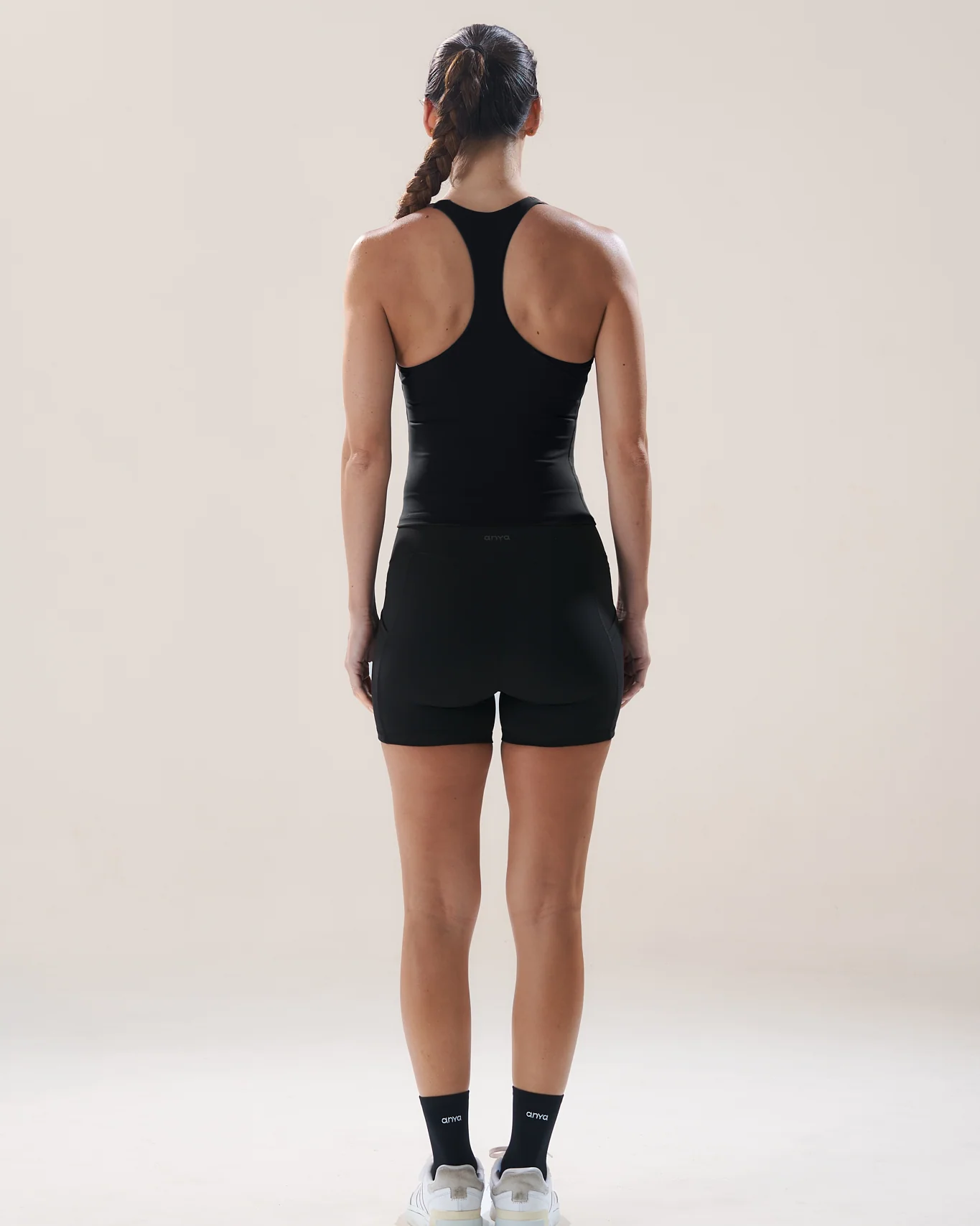 Scoop Longline Bra in Black Sesame - Image 4