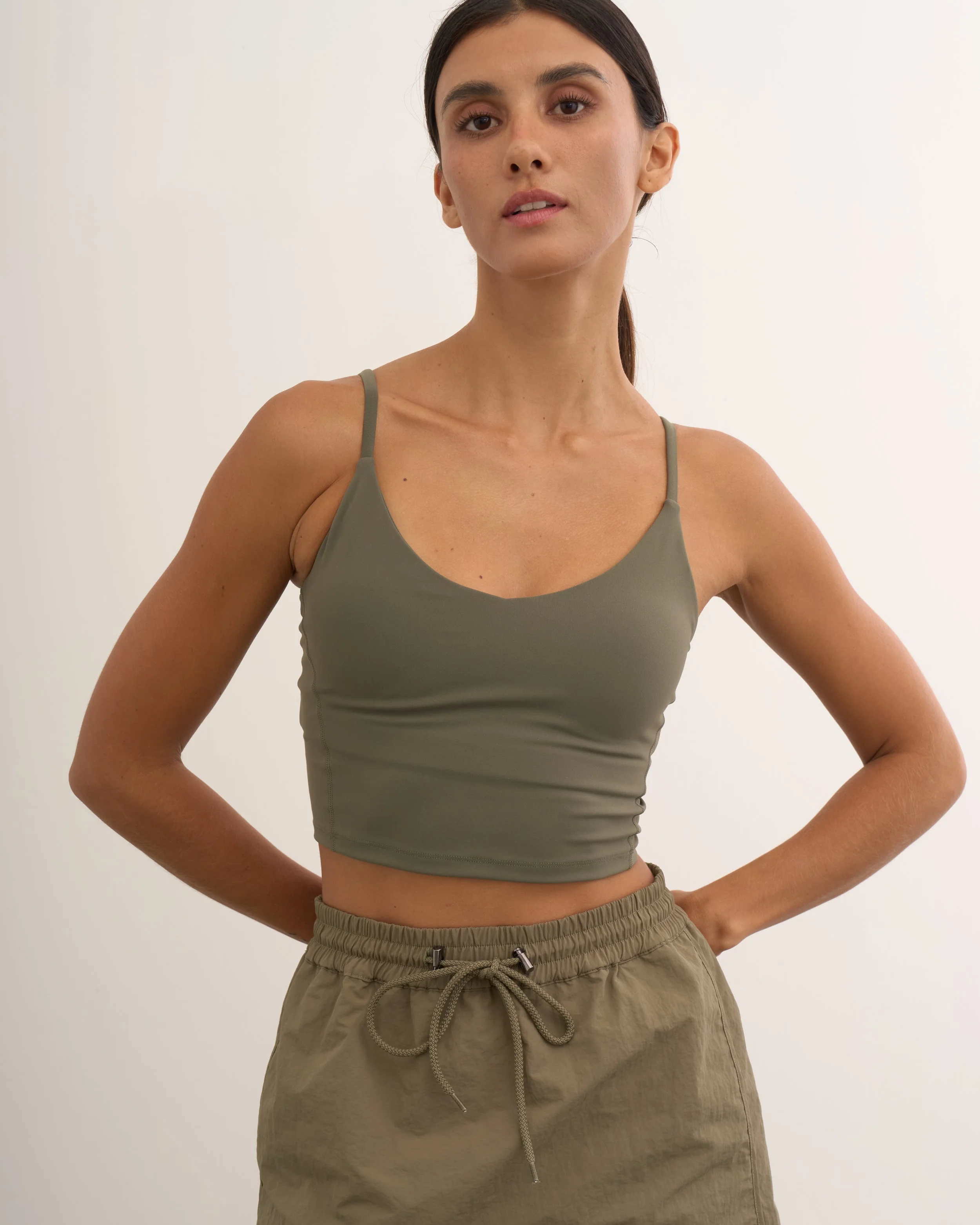 V Cami Bra in Avocado - Image 4
