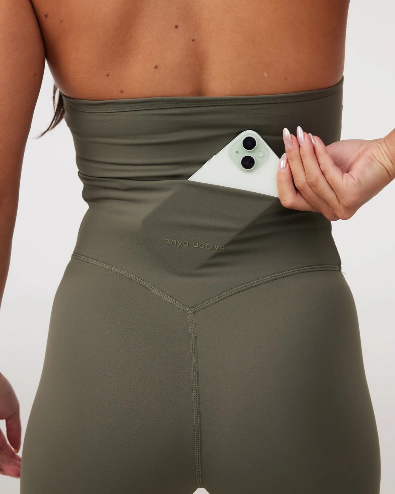 V Leggings (Full 24") in Avocado - Image 3